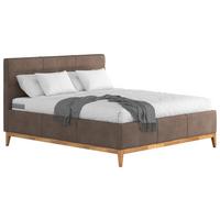 Polsterbett mit Bettkasten Jupiter 180x200 cm Taupe - Taupe/Eichefarben, MODERN, Holz/Holzwerkstoff (180/200cm) - MID.YOU