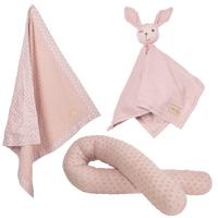 Geschenkset rosa/Mauve Kuscheln & Spielen 3-Teilig. - Altrosa, MODERN, Textil - Roba