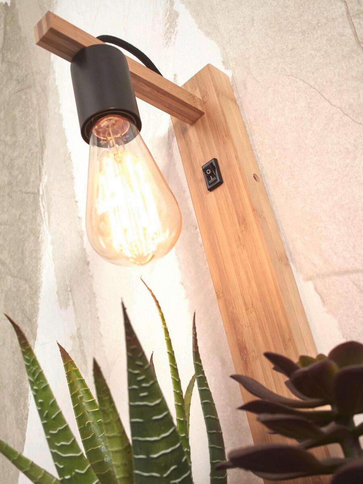 Wandleuchte Flores/W52/N - Naturfarben, Trend (30/18/52cm) - Good & Mojo