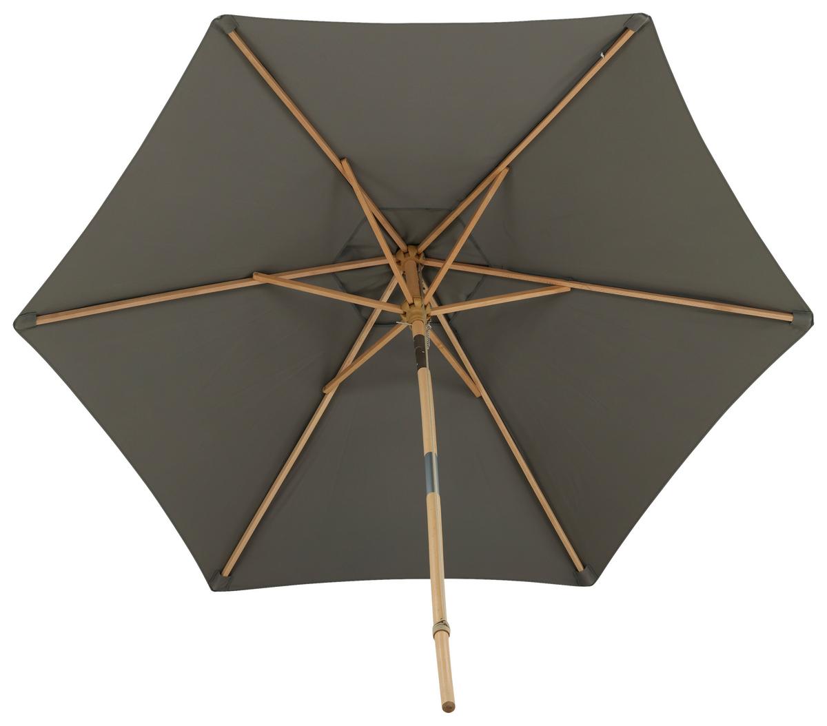 Sonnenschirm Corypho - Grau, KONVENTIONELL (250/232cm) - Gardenson