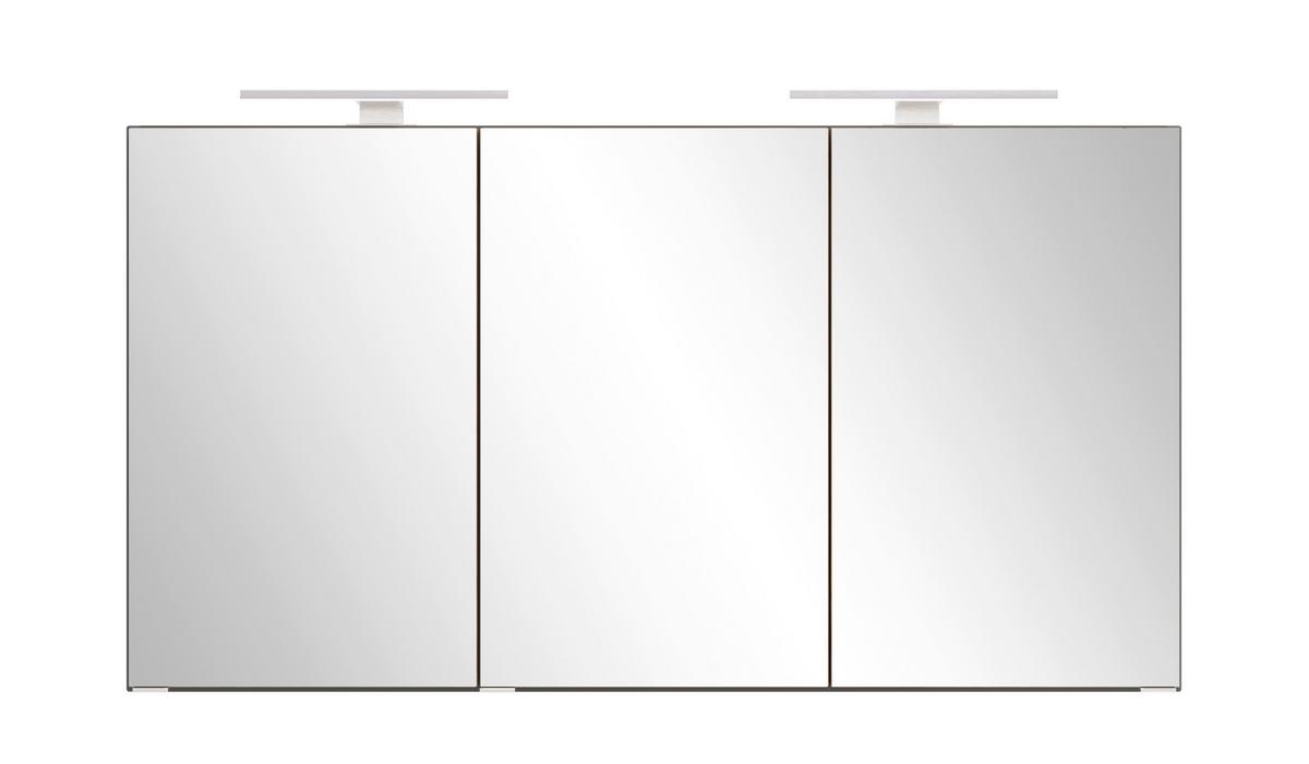 SPIEGELSCHRANK Verona Grau B: 120cm - Wildeiche/Weiß, Trend, Glas/Holzwerkstoff (120/64/20cm) - Held