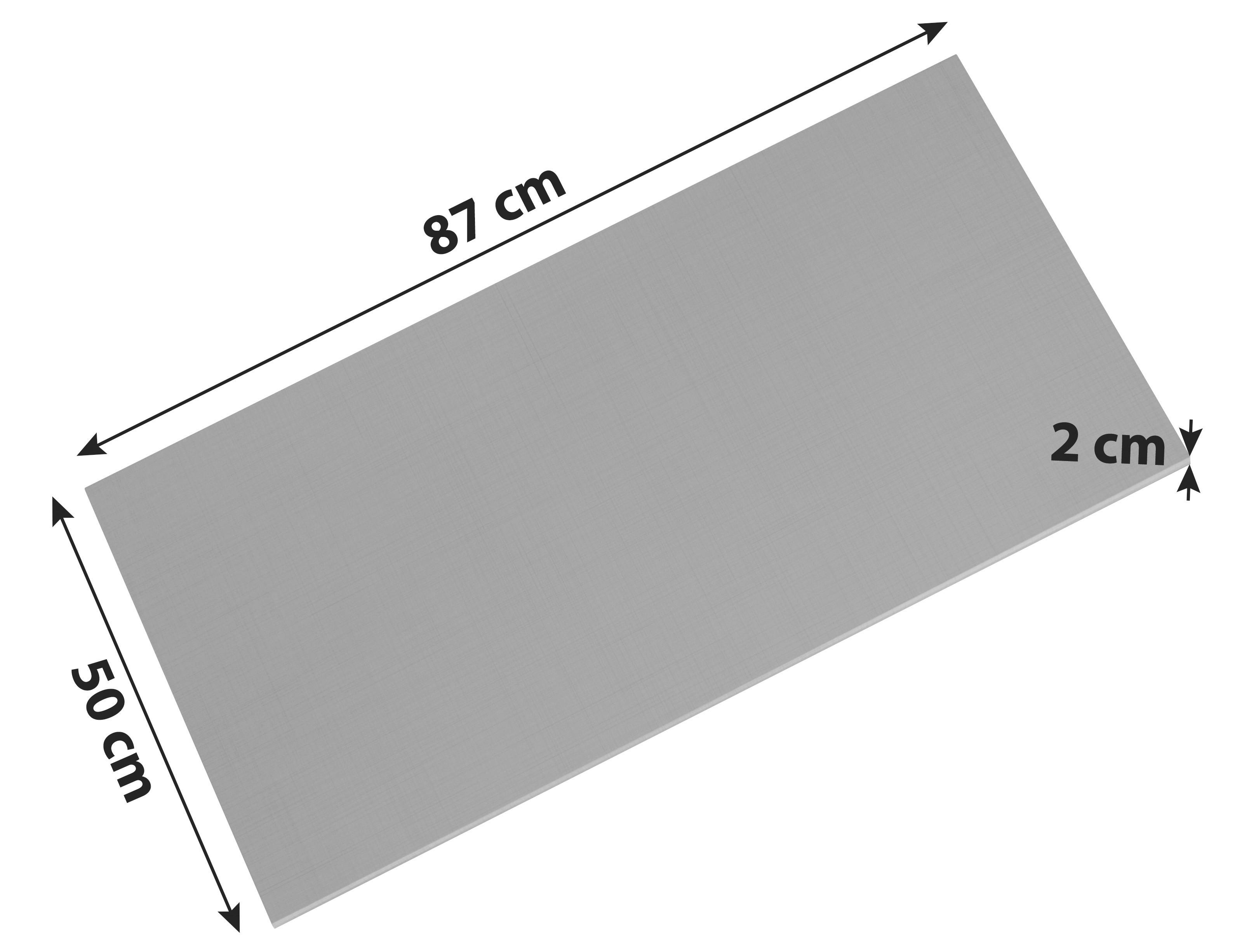 Einlegebodenset Fly B: Ca 87cm Grau - Grau, Design, Holzwerkstoff (87/2/50cm) - MID.YOU