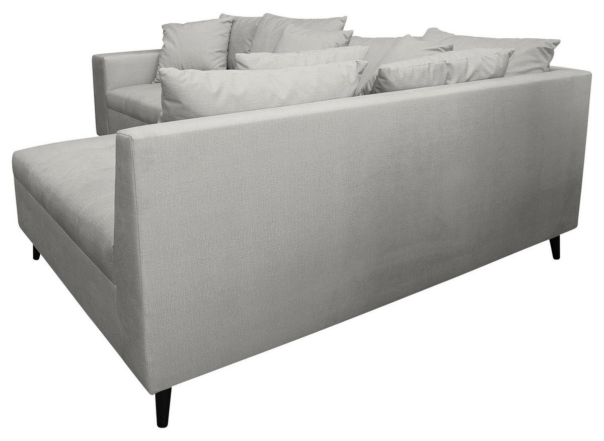 Ecksofa Pruno, Grau S: 247x174 Cm - Schwarz/Grau, Design, Textil (247/174cm) - MID.YOU