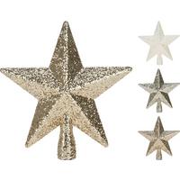Christbaumspitze Goldie - Champagner/Goldfarben, Basics, Kunststoff (19/5/19cm)