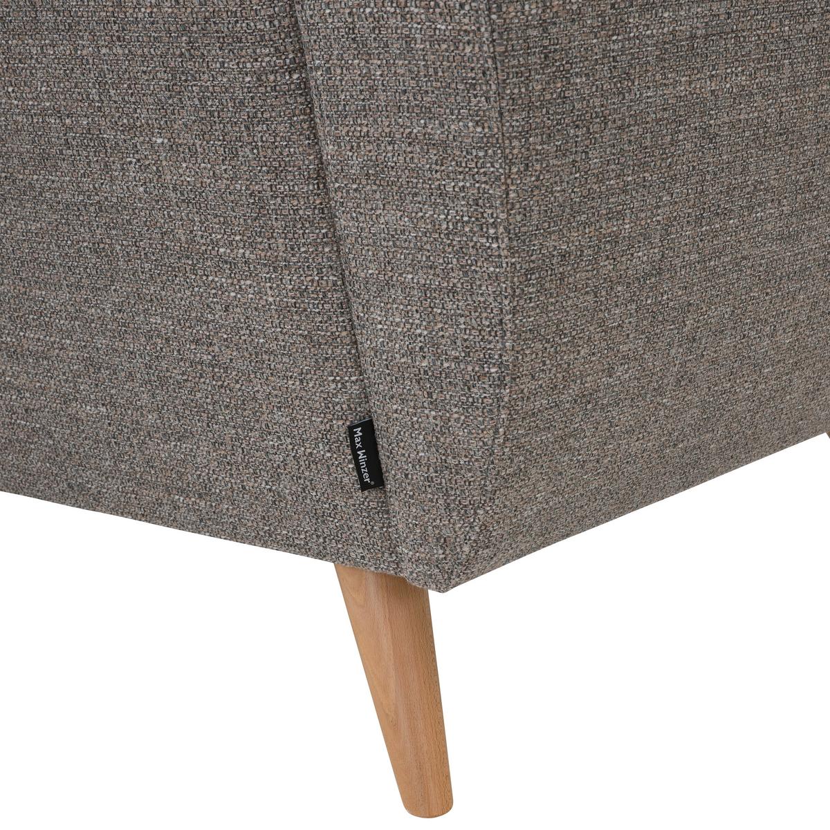 2-sitzer-sofa Jerry Rücken Echt, Grau - Naturfarben/Grau, Design, Textil (136/85/82cm) - Max Winzer