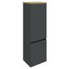 Midischrank Mit Soft-Close Pienza 40cm, Graphitgrau - Eichefarben/Silberfarben, Basics, Holzwerkstoff (40/130/35cm) - Held