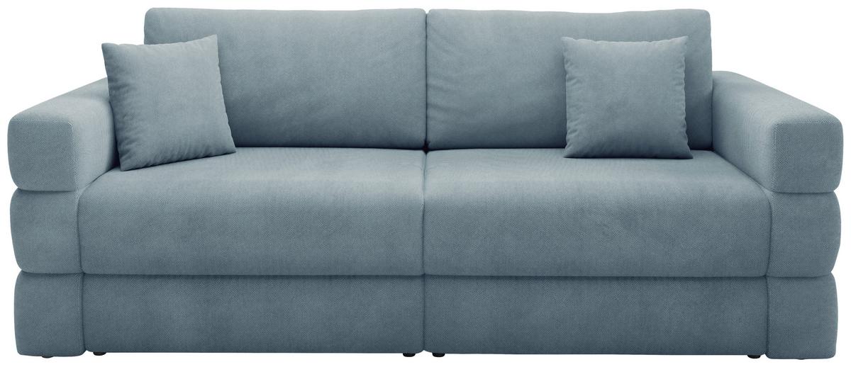 Schlafsofa Terazzo Blau B: 254cm - Blau/Schwarz, Design, Textil (254/93/167cm) - Livetastic