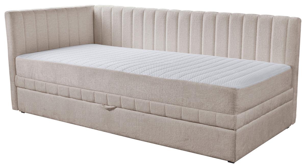 Schlafsofa Roma, Hellbraun B: 212 Cm - Hellbraun/Creme, Design, Holz/Holzwerkstoff (212/83/99cm) - MID.YOU