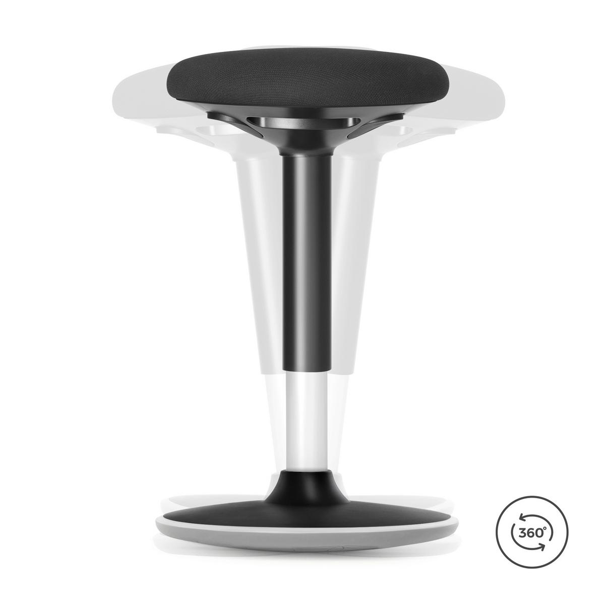 HOCKER Schwarz B: 36cm - Schwarz, Basics, Kunststoff/Textil (36/50/36cm)