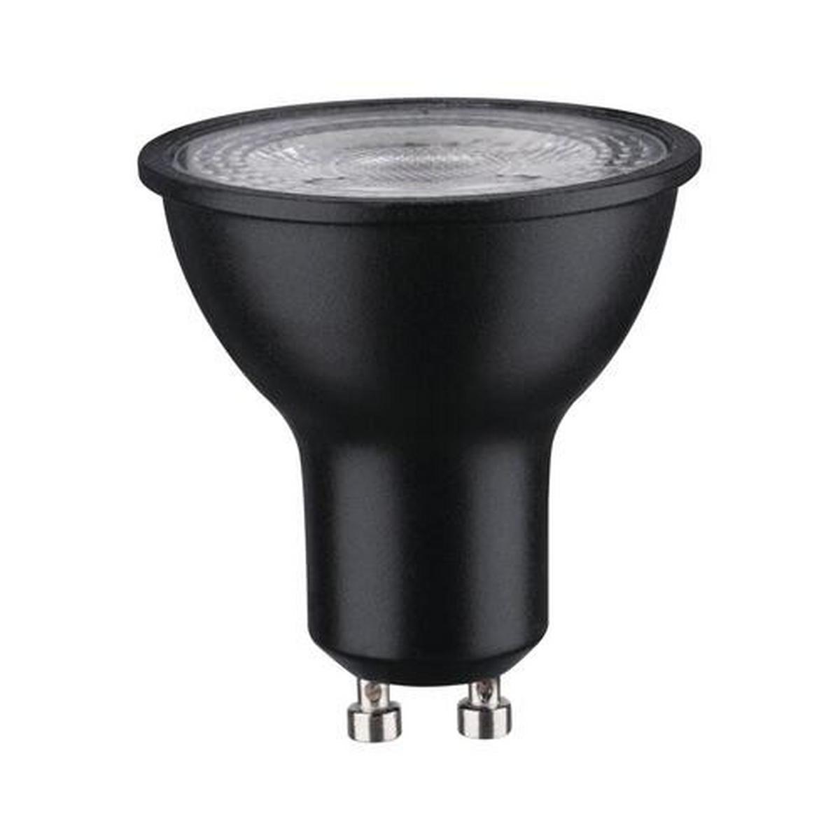 LED-Lampe 28754 Gu10, 7 W, 460 lm, Tageslichtweiß, dimmbar - Schwarz, Design (5,1/5,4cm) - Paulmann