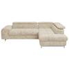 Ecksofa Mit Schlaffunktion Cloud + Beige - Chromfarben/Beige, KONVENTIONELL, Textil (257/206cm) - Livetastic