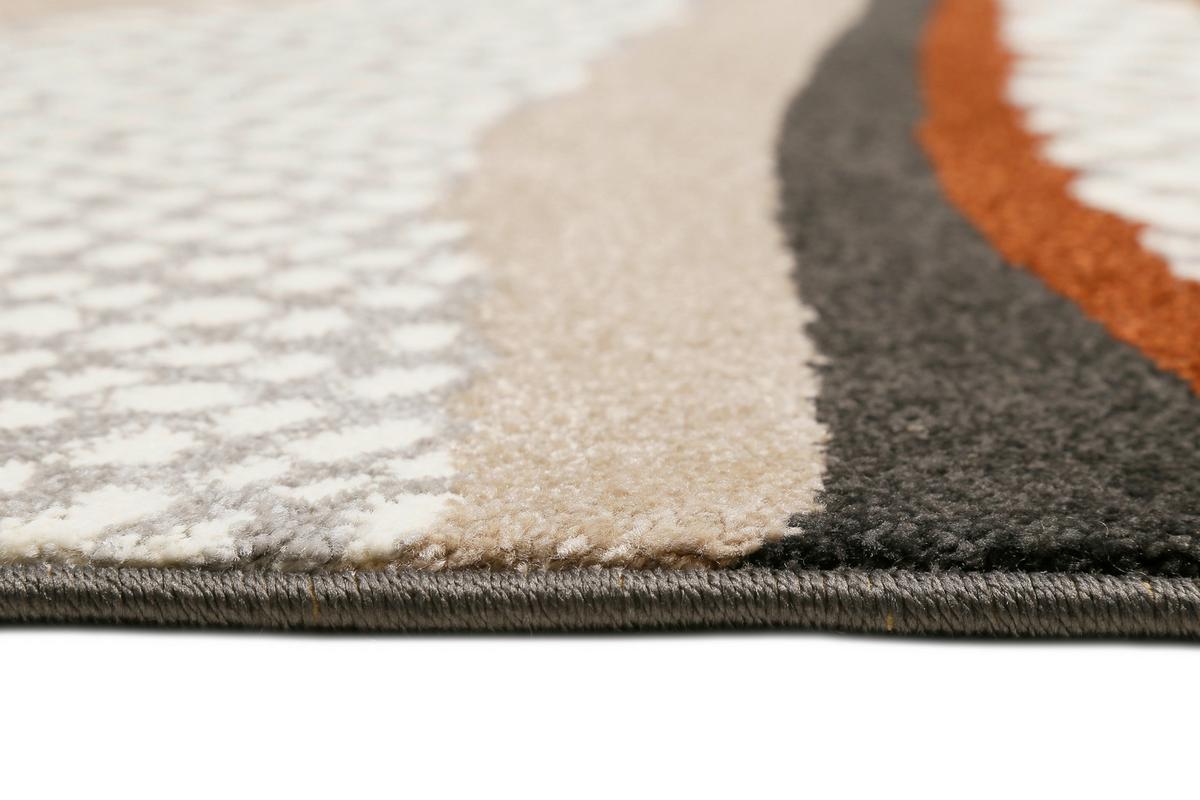 Flachwebteppich Hazel - Anthrazit/Beige, KONVENTIONELL, Textil (133/200cm) - Esprit