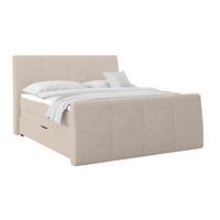 Boxspringbett Libra - Champagner/Schwarz, KONVENTIONELL, Textil (160/200cm)