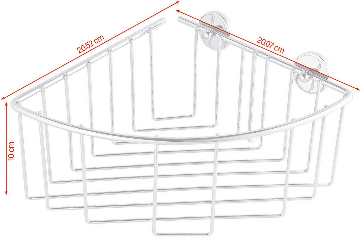 Duschregal Baath Edelstahlfarben - Edelstahlfarben, Trend, Metall (20,5/10/20,1cm) - Tesa