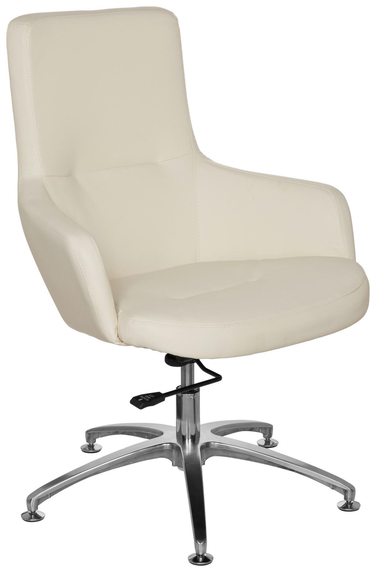 Besucherstuhl Shake 300 Cremefarben - Chromfarben/Creme, MODERN, Textil/Metall (60/108/48cm) - MID.YOU