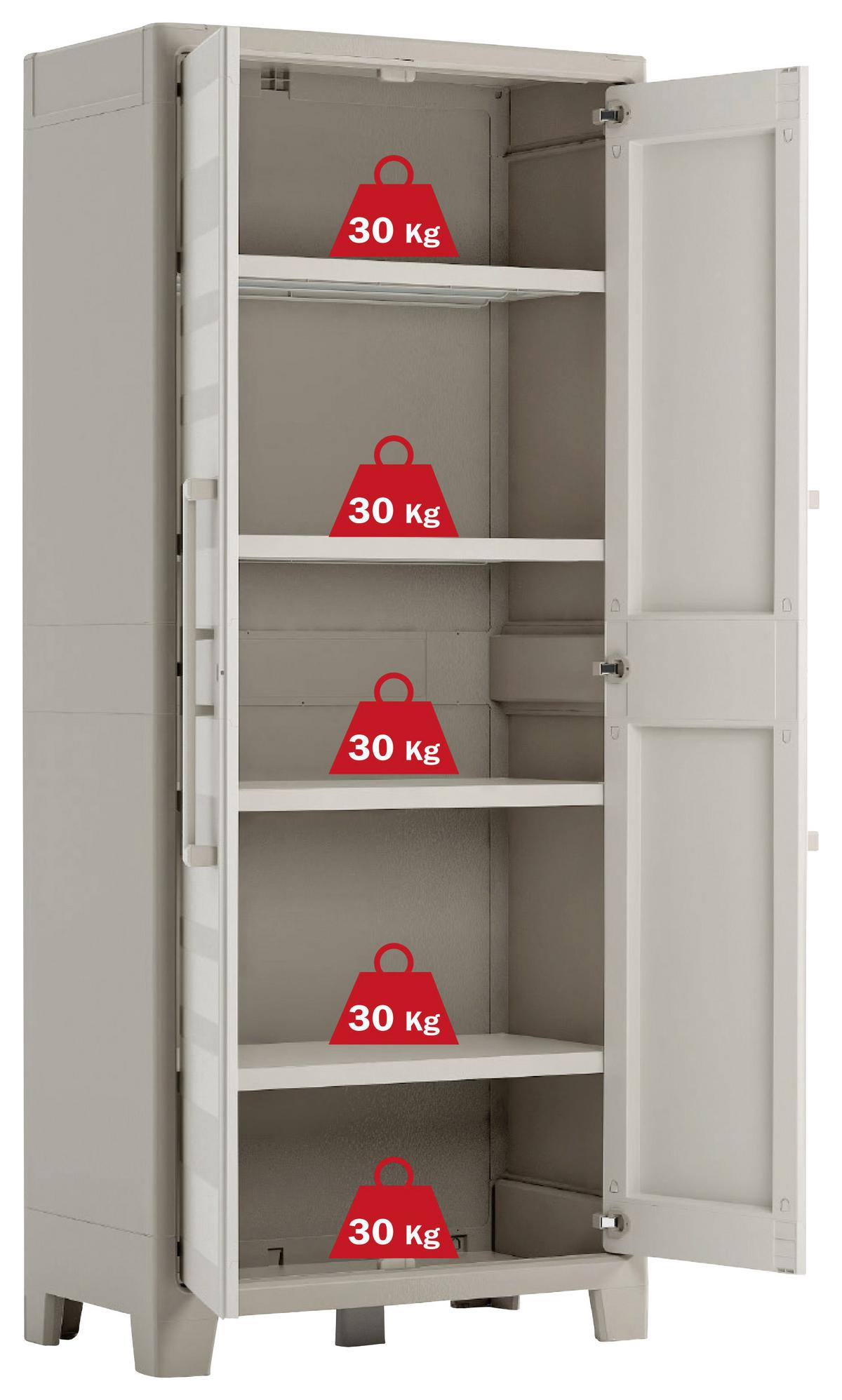 Plastová skříň GULLIVER HIGH - béžová, Konvenční, plast (80/182/44cm) - Keter