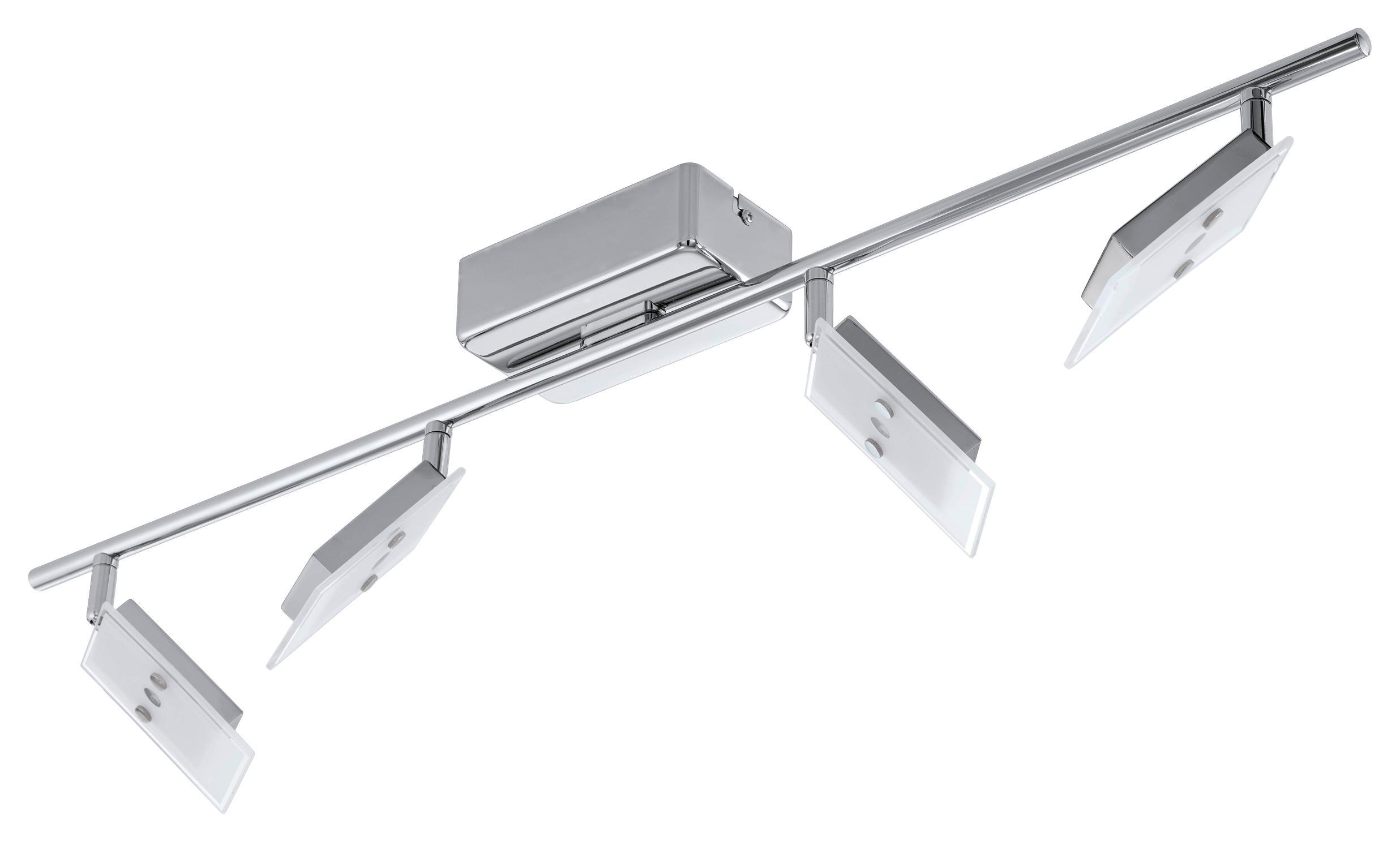 LED-Spotleuchte Ervas - Chromfarben/Weiß, MODERN, Glas/Metall (8/78cm)