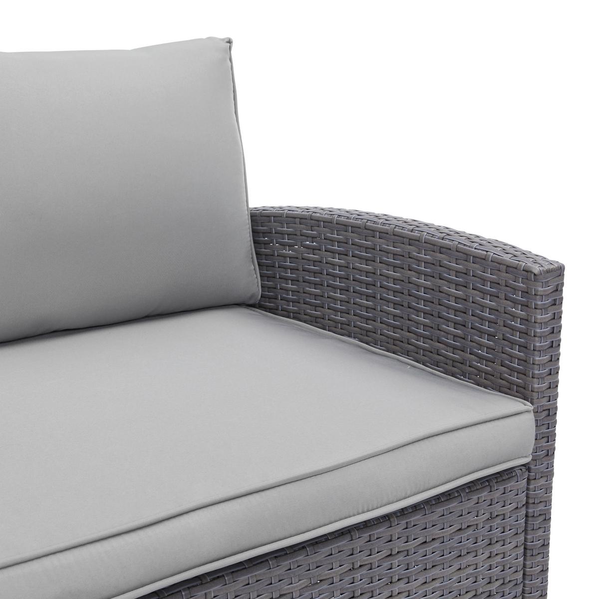 TERASOVÁ SEDACÍ SOUPRAVA Marrakesch 1, 181/240cm - šedá/černá, Moderní, kov/textil (181/70/240cm) - Modern Living