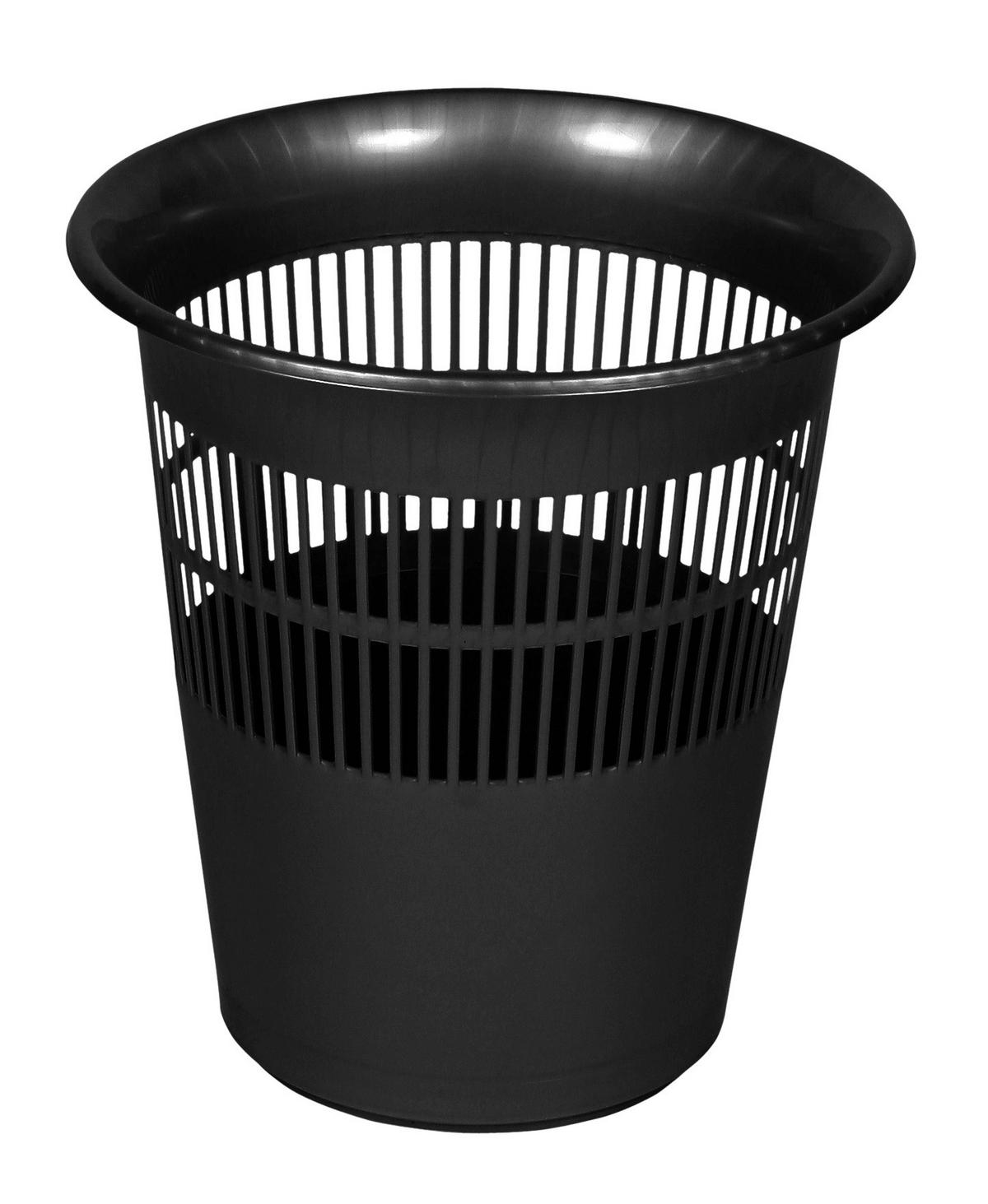 Papierkorb Jasper Graphit Kunststoff D: 29 cm Gitterkorb - Graphitfarben, Basics, Kunststoff (29/31cm)