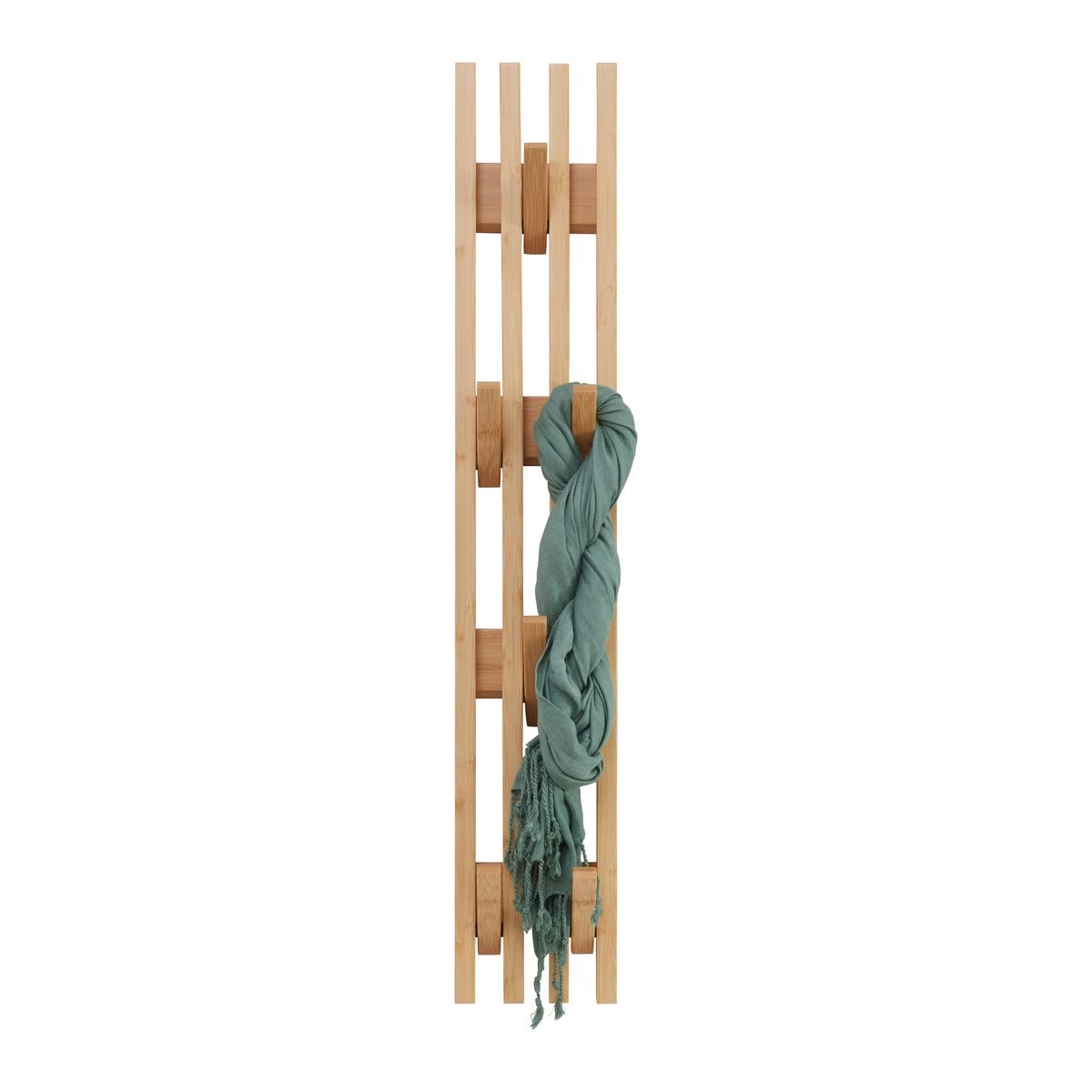 Nástenný vešiak BONNIE, bambus - prírodná farba, Modern, drevo (14/80/3,5cm) - Mömax