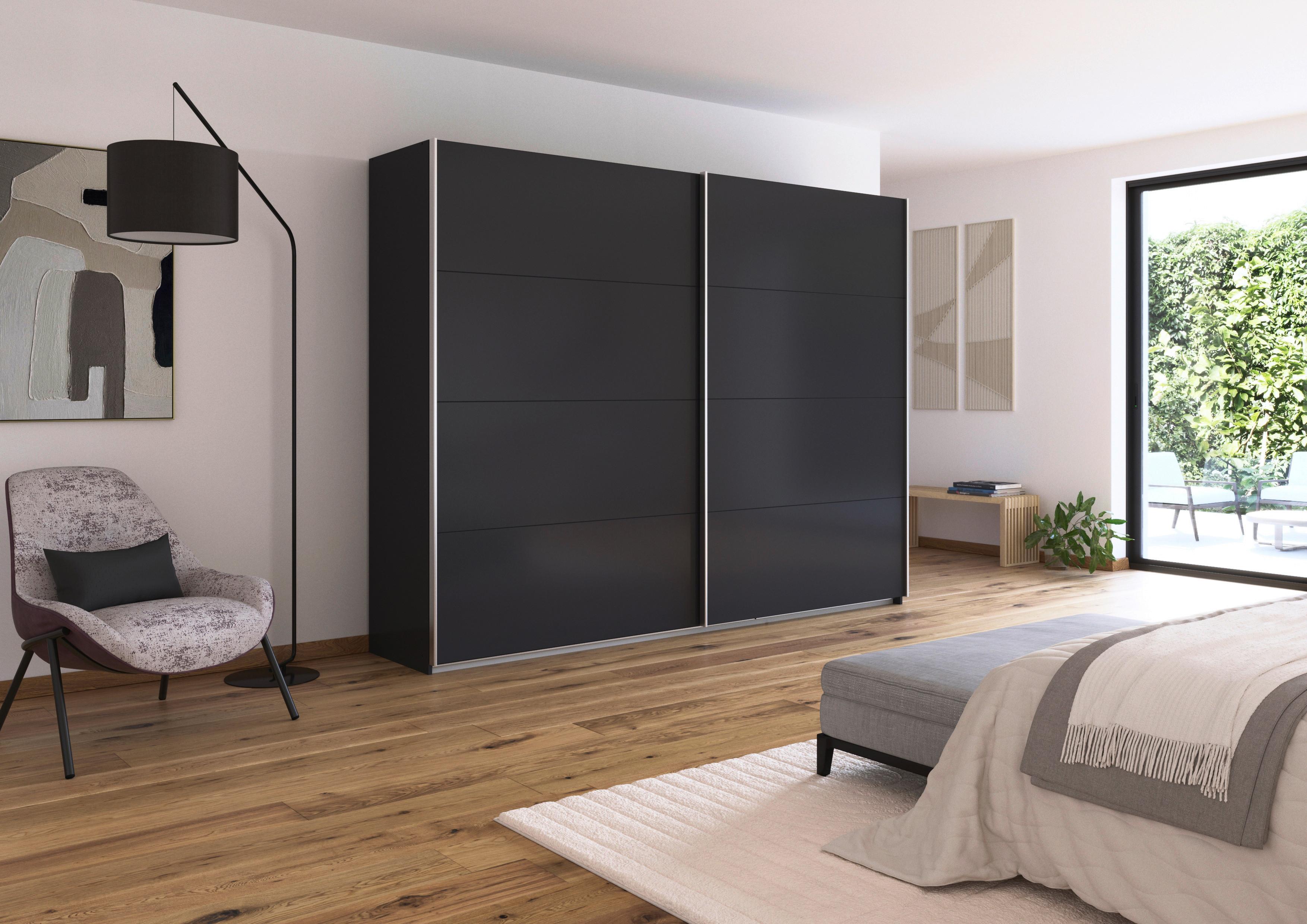 Schwebetürenschrank Feldkirch 271 Normalhöhe - Anthrazit, MODERN, Holzwerkstoff (271/210/62cm)