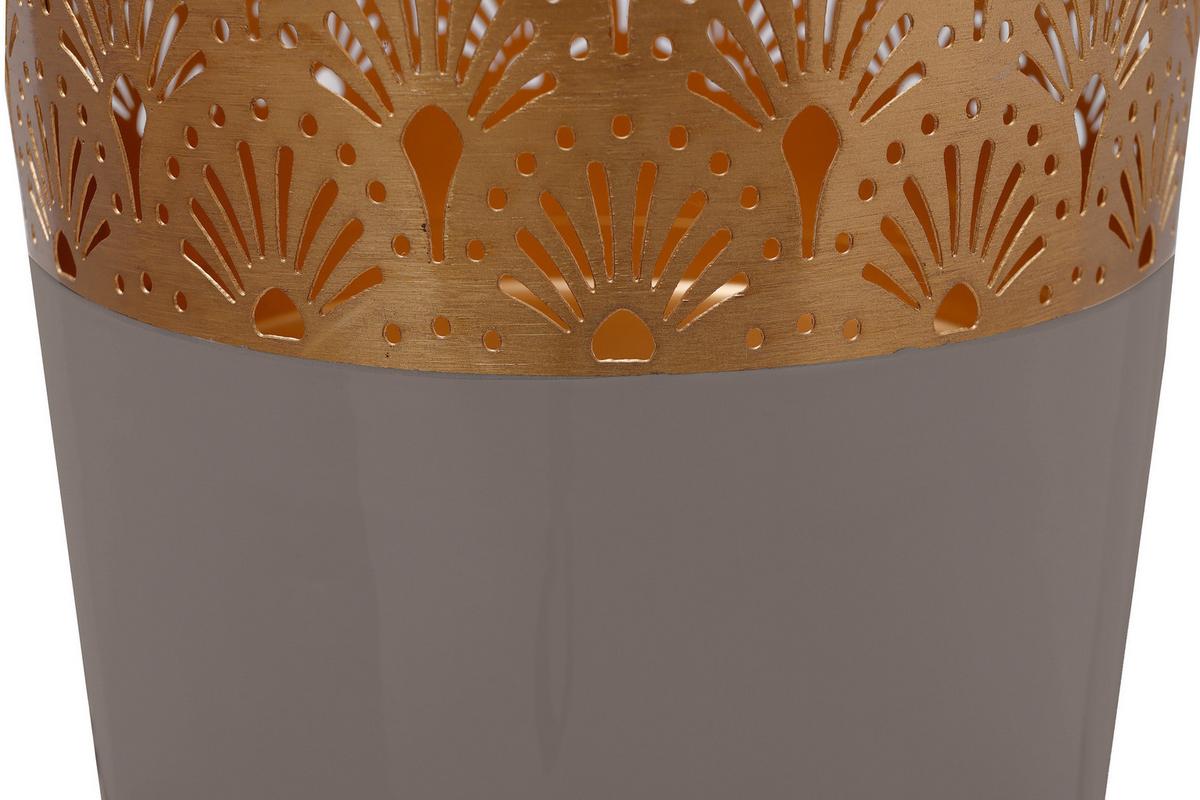 Bodenvase Art Deco Goldfarben, D: 25 cm - Goldfarben, Trend, Metall (25/121cm) - Kayoom