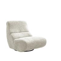 Sessel Lucera Weiß 360° drehbar, B: 74 cm - Schwarz/Weiß, Design, Textil (74/85/105cm) - Livetastic