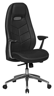 Ein Echtlederstuhl mit Stil Chefsessel in schwarzem Echtleder