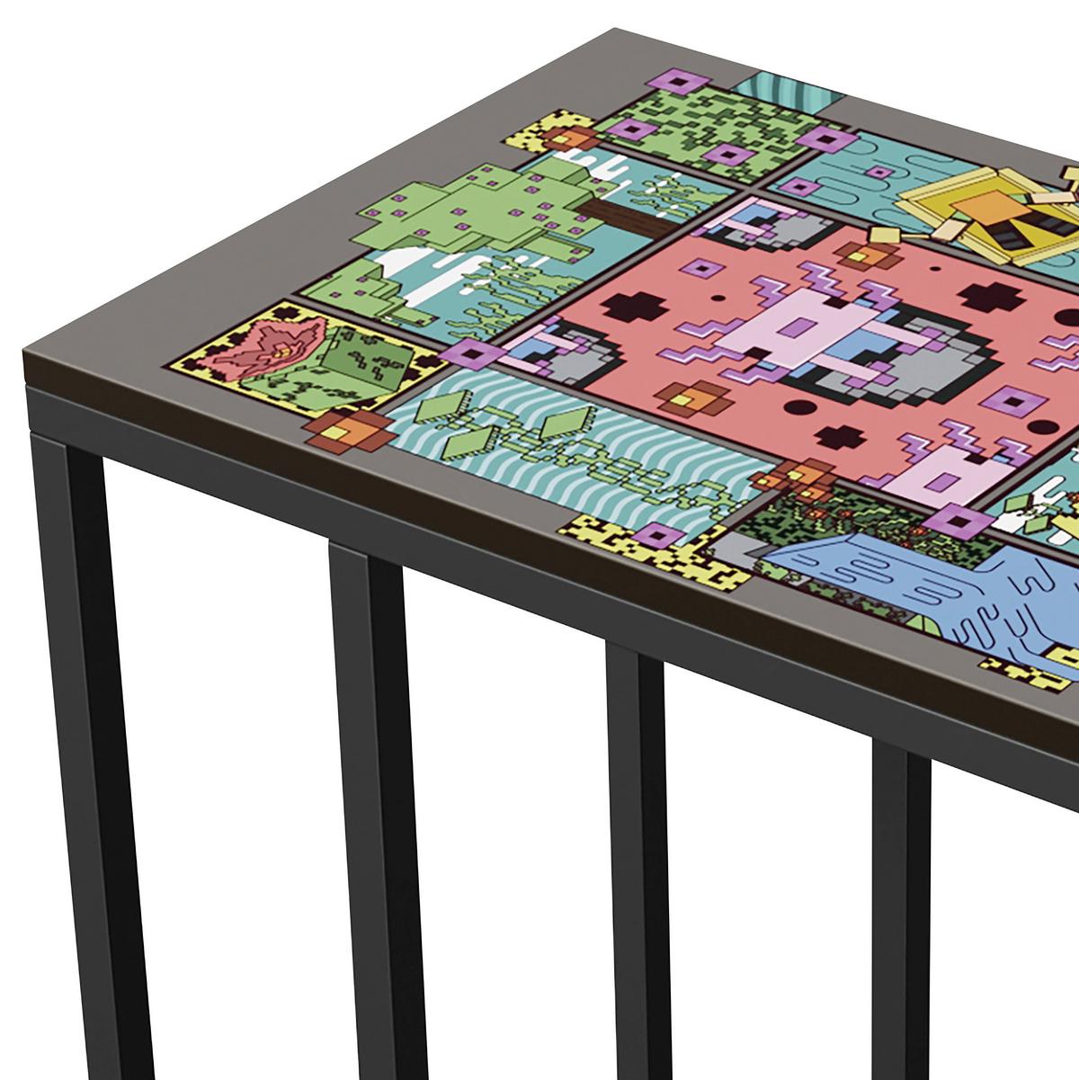 Beistelltisch Minecraft - Schwarz, MODERN, Holzwerkstoff/Metall (40/29/60cm) - Minecraft