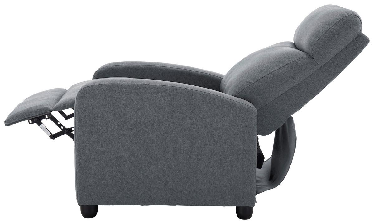 Fernsehsessel Millo Hellgrau B: 68,5 cm - Hellgrau/Schwarz, Basics, Holz/Textil (68.5/86/100cm) - P & B