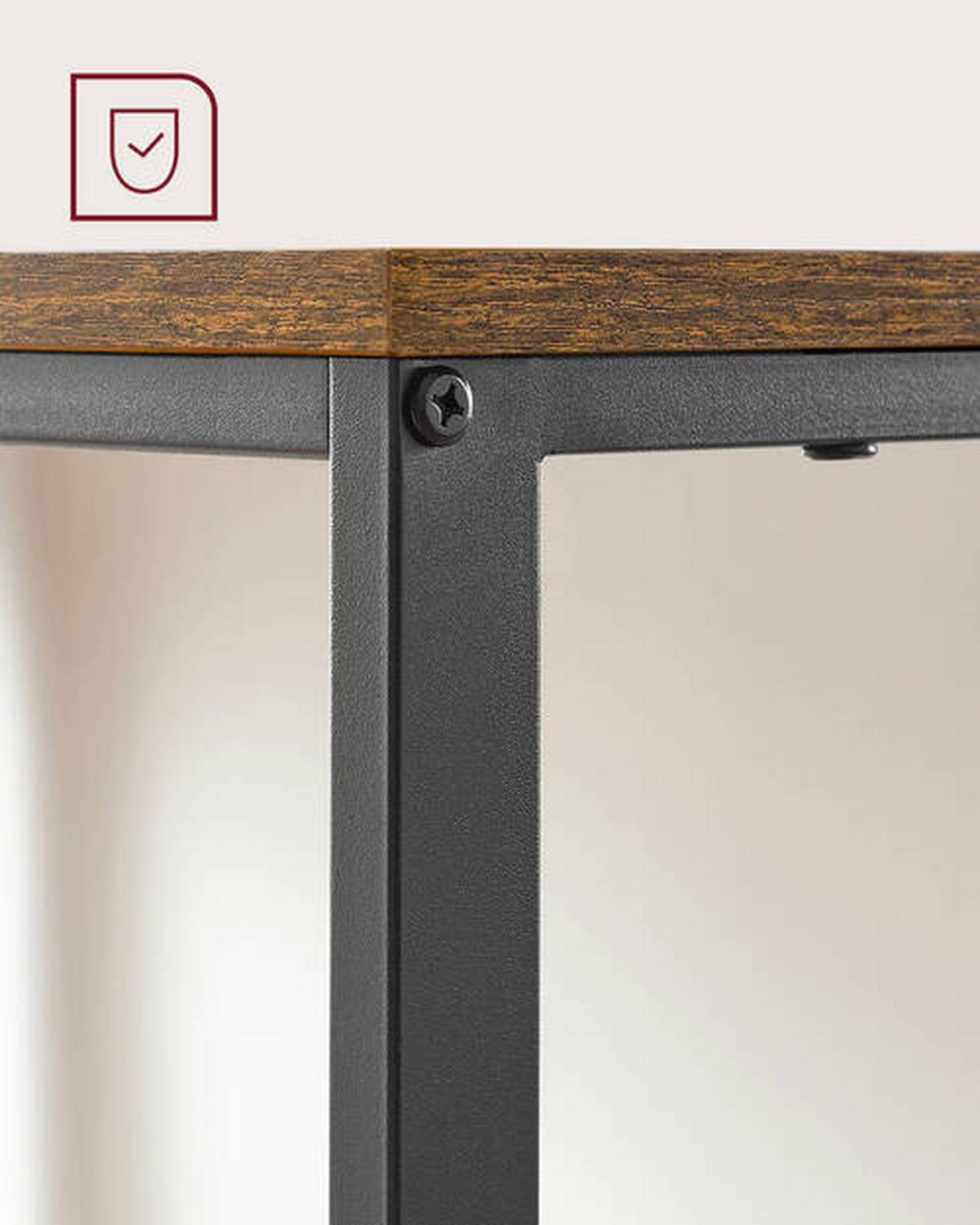 Schreibtisch Mit Stauraum B: 50 Cm, H: 75 Cm, Iron - Schwarz/Braun, Basics, Holzwerkstoff/Metall (100/50/75cm) - Boxxx