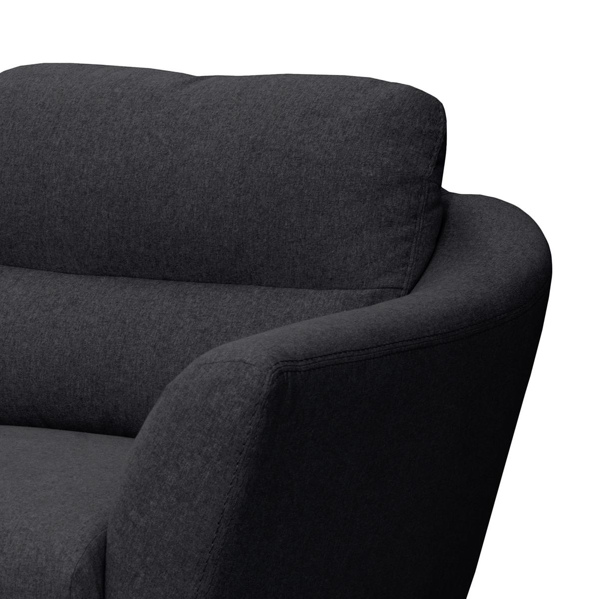 2-Sitzer-Sofa Tromso Anthazit B: 158 cm - Anthrazit/Buchefarben, Design, Textil (158/87/88cm) - Livetastic