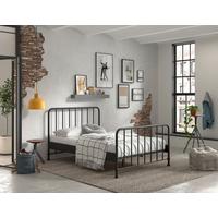 Kinderbett Bronxx 140x200 Cm Eisen Schwarz Inkl. Lattenrost - Schwarz, ROMANTIK / LANDHAUS, Holz/Metall (140/200cm) - Vipack