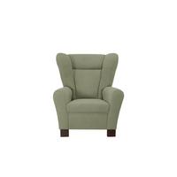 Křeslo ušák CHANDLER, lesní zelená - hnědá/lesní zelená, Design, dřevo/kompozitní dřevo (95/109/97cm) - Ondega