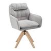 Židle JUANA světlešedá - světle šedá/přírodní barvy, Moderní, kov/dřevo (61/93/65cm) - Bessagi Home