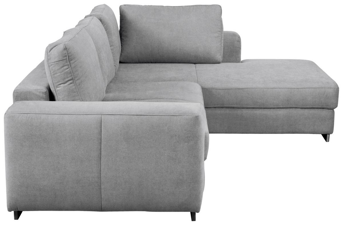 Ecksofa mit Schlaffunktion + Bettkasten Olifant, Stoffbezug - Hellgrau, MODERN, Holz (283/68/203cm) - Ondega
