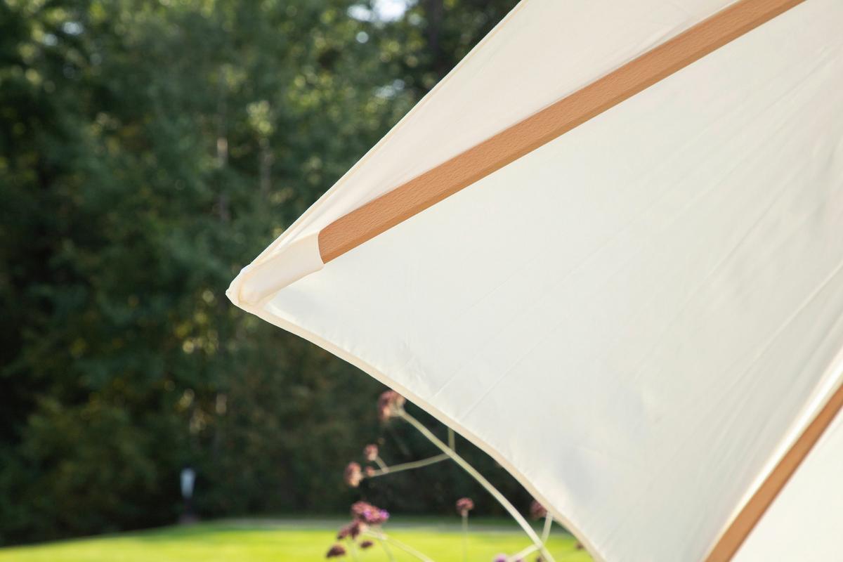 Sonnenschirm Corypho - Weiß, KONVENTIONELL (250/232cm) - Gardenson