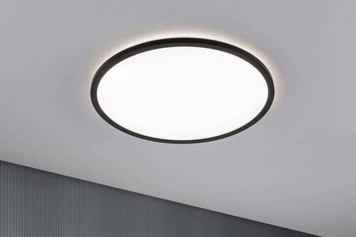 LED-Paneel Ø 42 cm dimmbar - Schwarz, Basics, Kunststoff (42/2,8cm) - Paulmann