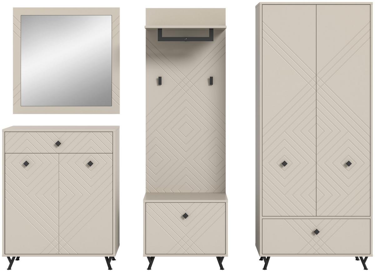 Predsieňový nábytok 5-dielne - Design, kompozitné drevo (250/190/35cm) - MID.YOU