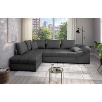Eckschlafsofa Alvito Anthrazit S: 202x298 cm - Anthrazit/Schwarz, MODERN, Textil (202/298cm) - MID.YOU