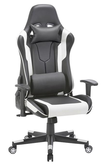 Otočná stolička ZIVA - čierna/biela, Modern, kov/textil (69,5/120-130/66cm) - Mömax