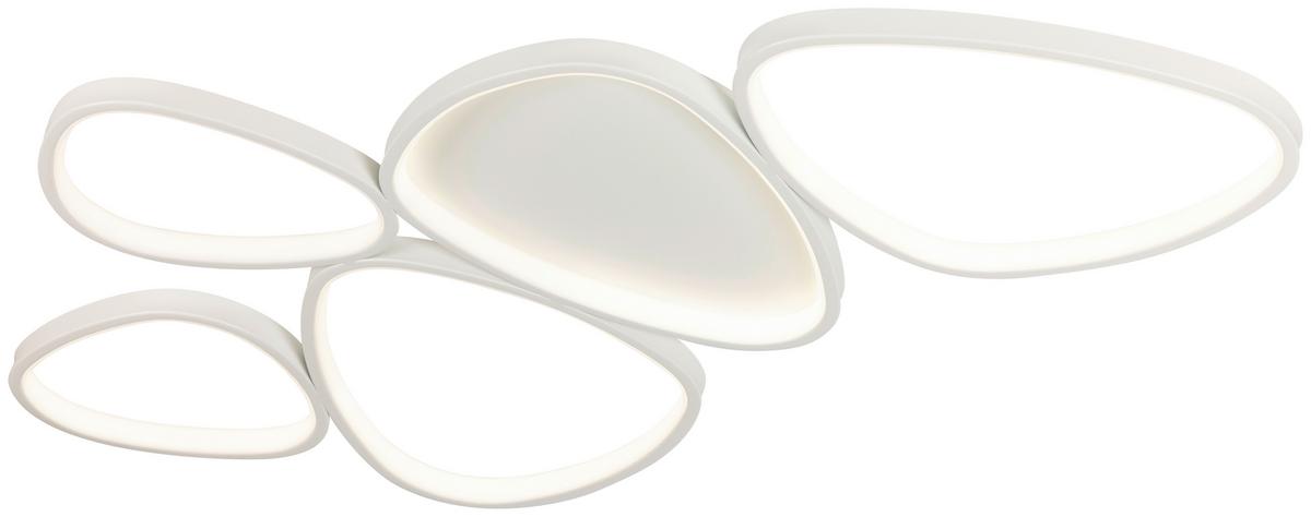 STROPNÉ LED SVIETIDLO WHITI - biela, Modern, kov/plast (109/55/5.2cm) - Mömax