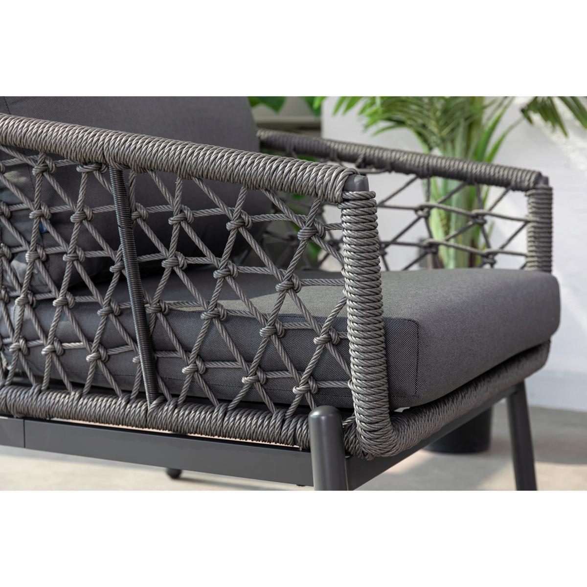 GARTENSET HAVEN - Anthrazit, MODERN, Glas/Kunststoff - Gardenson