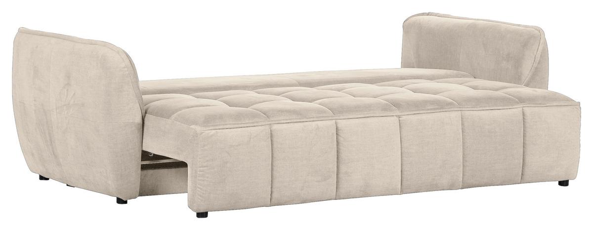 Schlafsofa Meyford - Beige/Schwarz, KONVENTIONELL, Textil (250/70/118cm) - MID.YOU