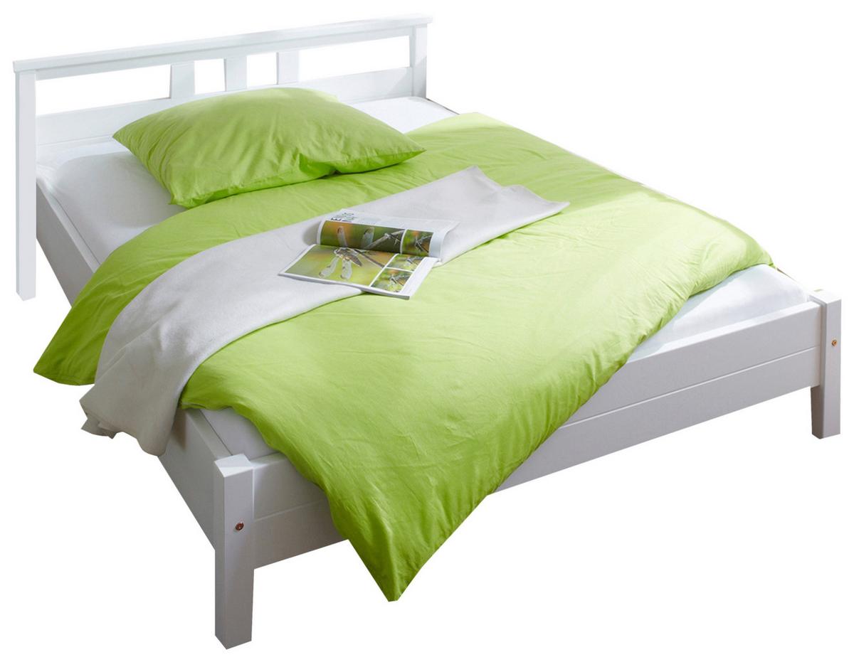 Postel z masívu Merci - 140x200cm - bílá, Konvenční, dřevo (140/200cm) - MID.YOU