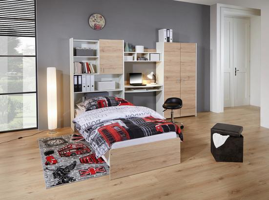 Jugendzimmer in Weiß und San Remo Eiche Dekor