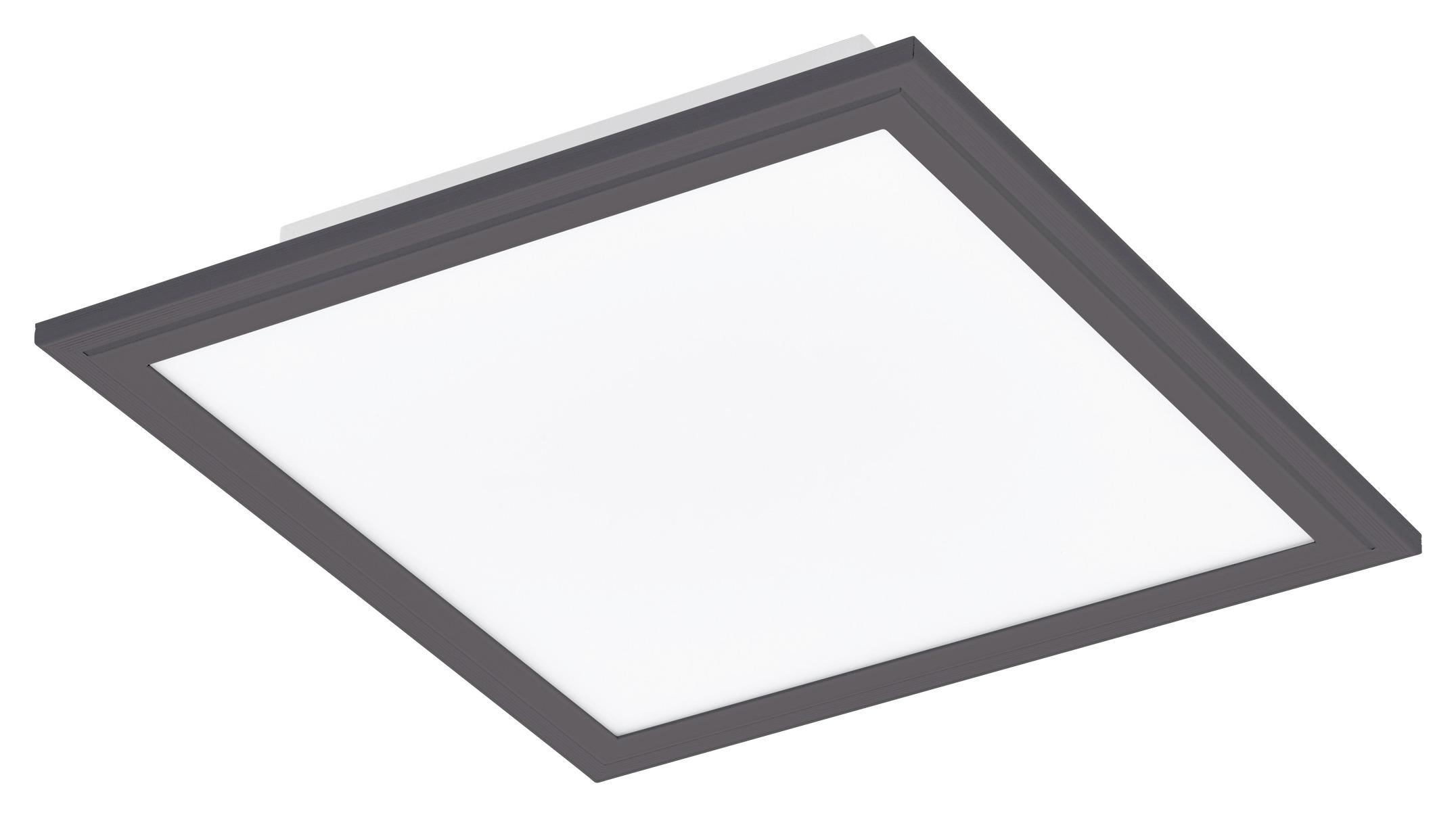LED-Deckenleuchte Salobrena-1 L: 30 cm - Schwarz/Weiß, Basics, Kunststoff/Metall (30/30/5cm)