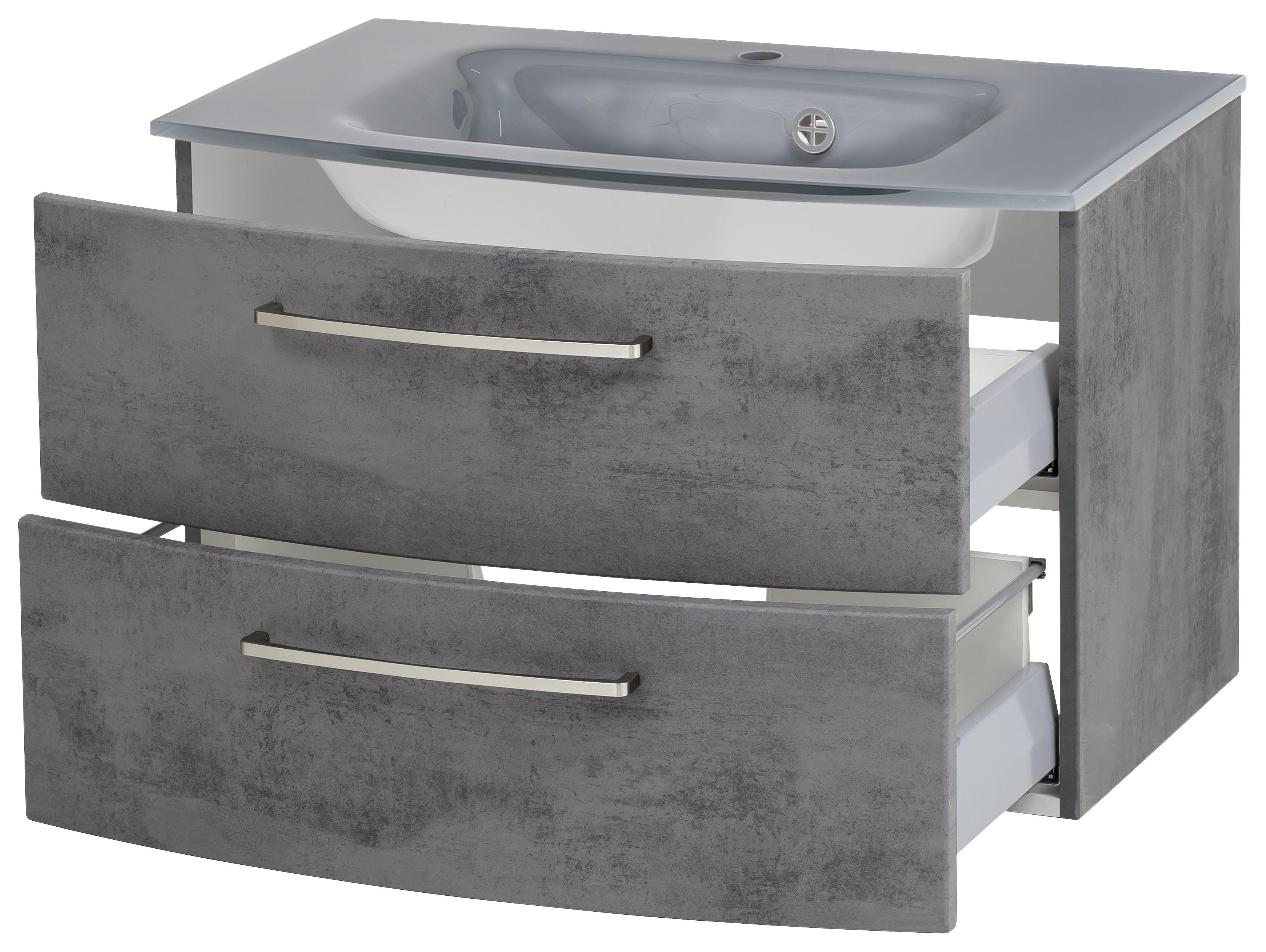 Waschtisch in Grau mit Schubladen