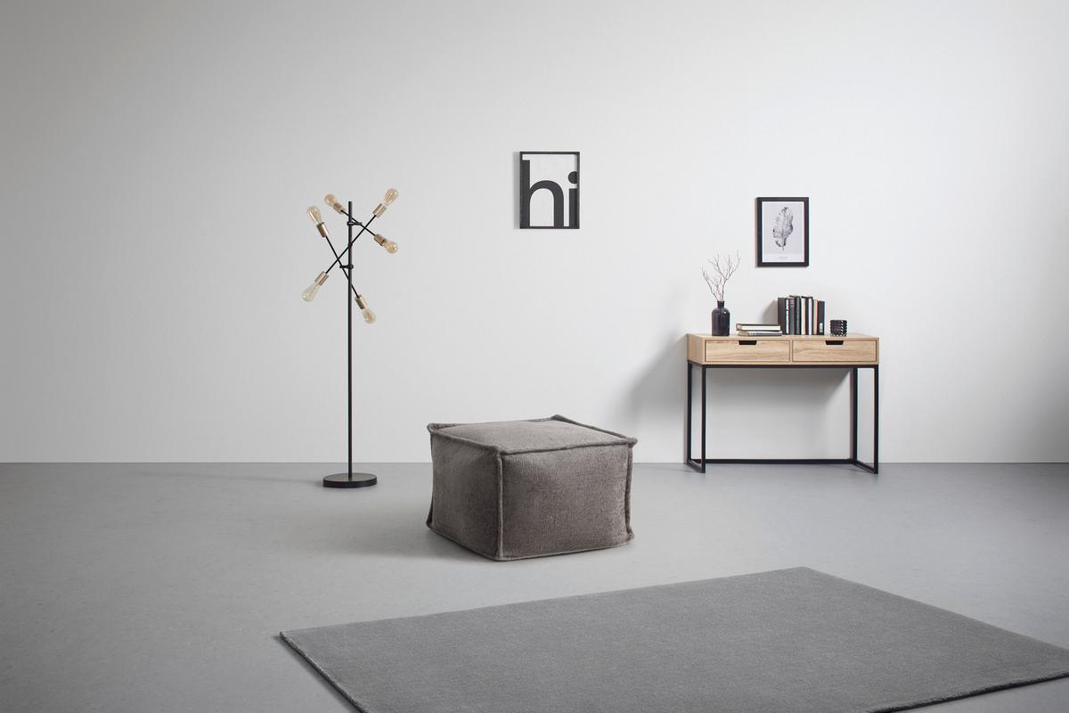 TABURETKA CUBE MEGA - sivá, Modern, textil (70/40/70cm) - Mömax