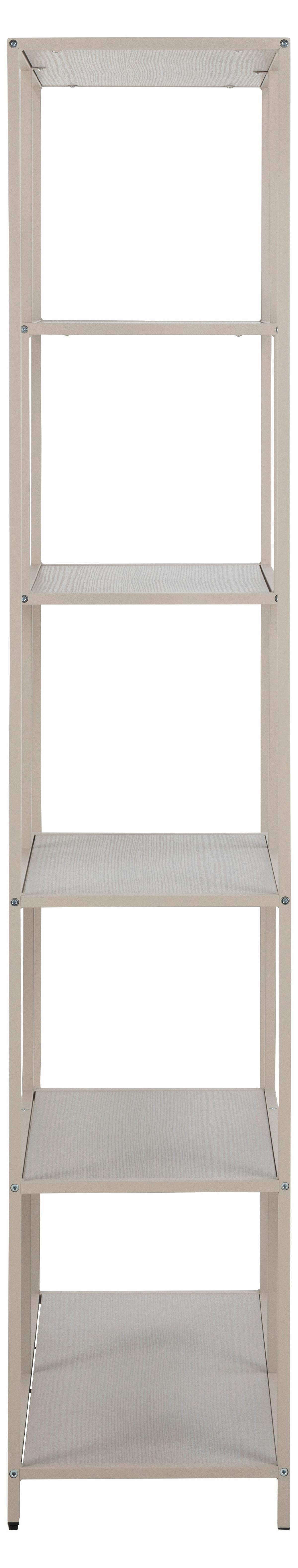 REGÁL SEAFORD - sivá, Design, kov/kompozitné drevo (77/185/35cm) - MID.YOU